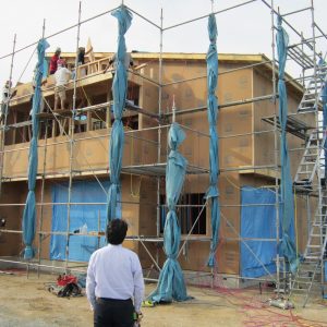 餅まき行いました。