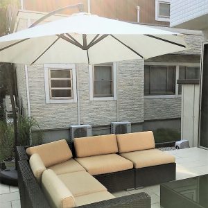 屋外でもくつろげるんです！