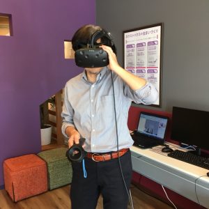 VR体験中　