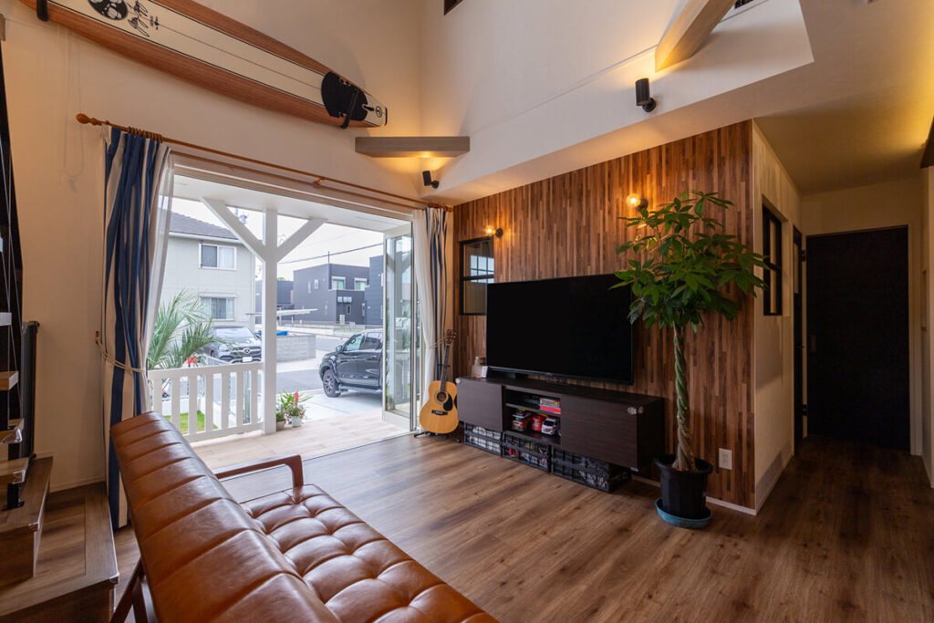 アメリカンハウスのリビング