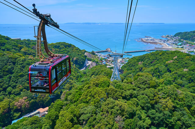 千葉県富津市金谷の鋸山ロープウェ