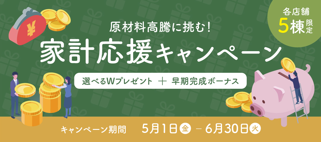 原材料高騰に挑む！「家計応援キャンペーン」
