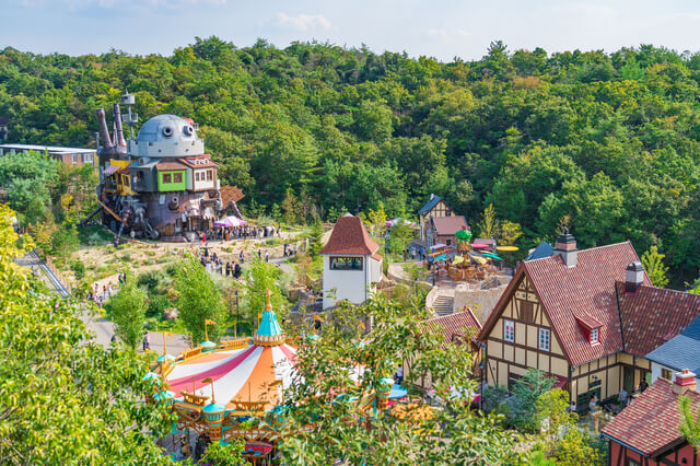魔女の谷のみえる展望台からの風景